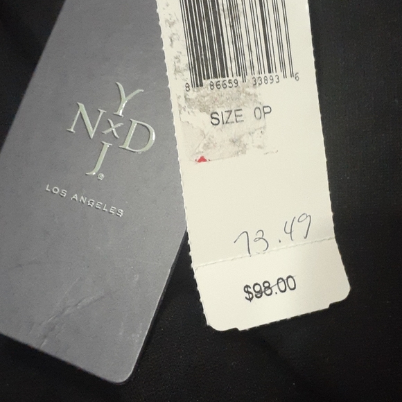 NYDJ Black Skinny Work Pants/slacks NWT 0P - Picture 3 of 6